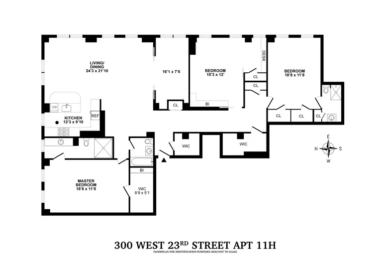 300 West 23rd Street , 11H | floorplan | View 17