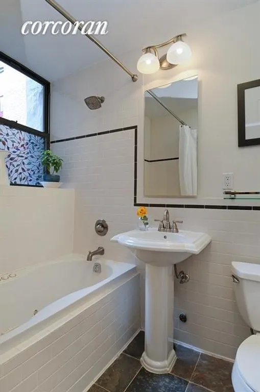 New York City Real Estate | View 250 Manhattan Avenue, 5A | Windowed Bathroom  | View 4