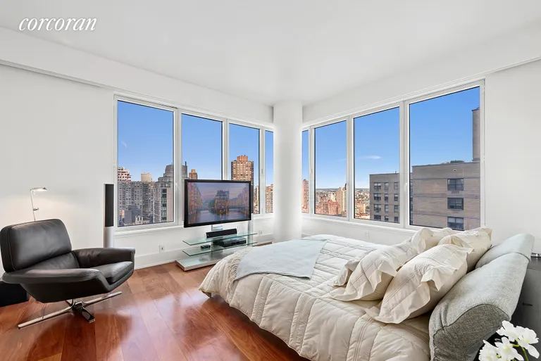 New York City Real Estate | View 255 East 74th Street, 28B | Corner Master Bedroom | View 6