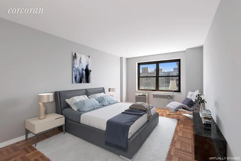 New York City Real Estate | View 165 West End Avenue, 27K | Virtually Staged Master Bedroom | View 2