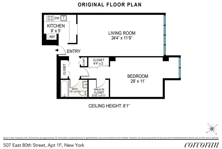 507 East 80th Street, 1F | floorplan | View 8
