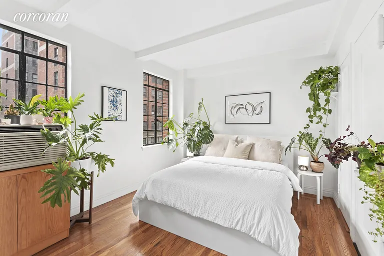 New York City Real Estate | View 333 East 43rd Street, 502 | Bright and airy bedroom with lovely garden views | View 4