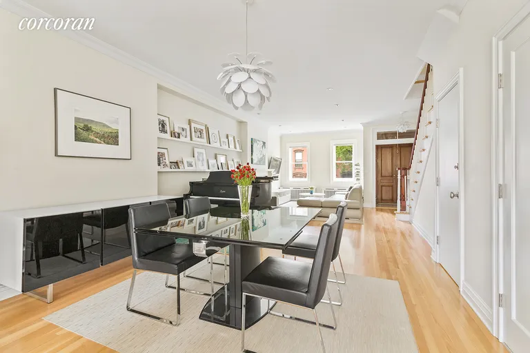 New York City Real Estate | View 455 Sackett Street | Living room flows into dining area | View 2