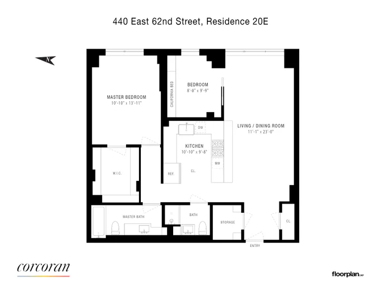 440 East 62nd Street, 20E | floorplan | View 7
