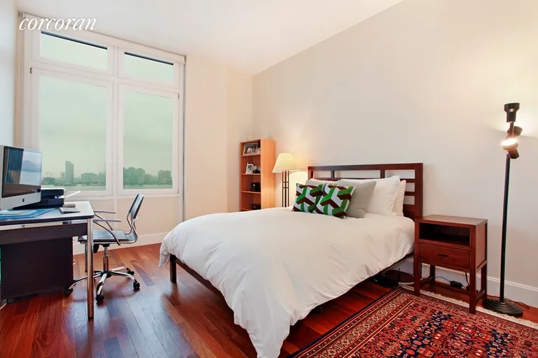 New York City Real Estate | View 416 Washington Street, 11B | Second Bedroom with Direct River Views | View 5