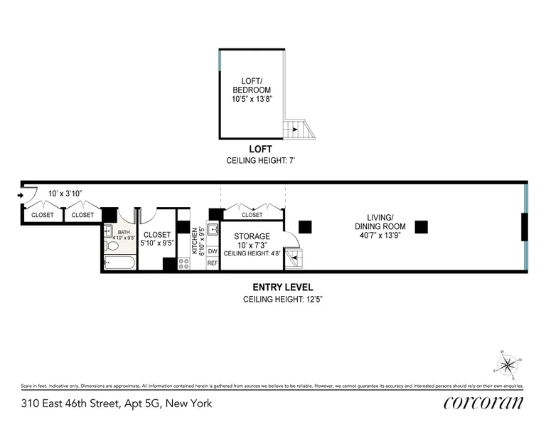 310 East 46th Street, 5G | floorplan | View 10