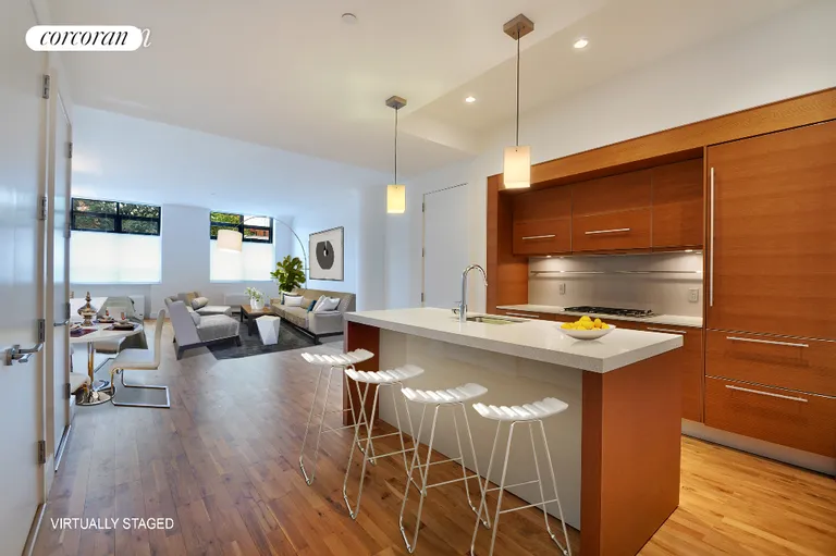 New York City Real Estate | View 360 Furman Street, 312 | Kitchen Living | View 4