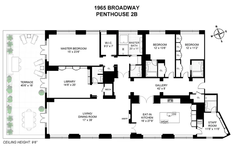 1965 Broadway, PH2B | floorplan | View 11