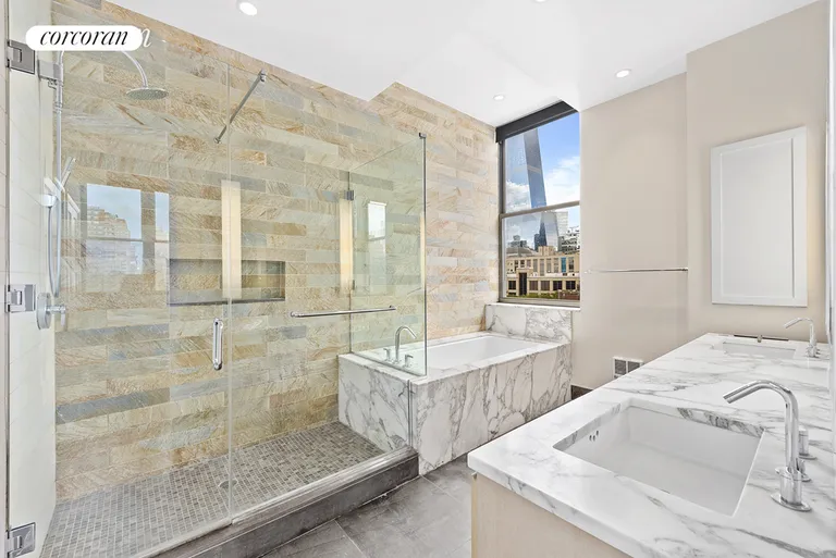 New York City Real Estate | View 263 Ninth Avenue, 6C | Luxurious Master Bath with Deep Soaking Tub | View 5