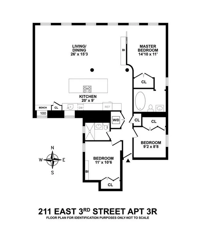 211 East 3rd Street, 3R | floorplan | View 8