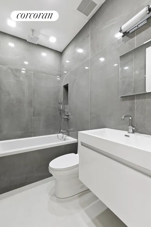 New York City Real Estate | View 872 St Johns Place, 3 | Slick, modern bathroom with floating vanity! | View 7