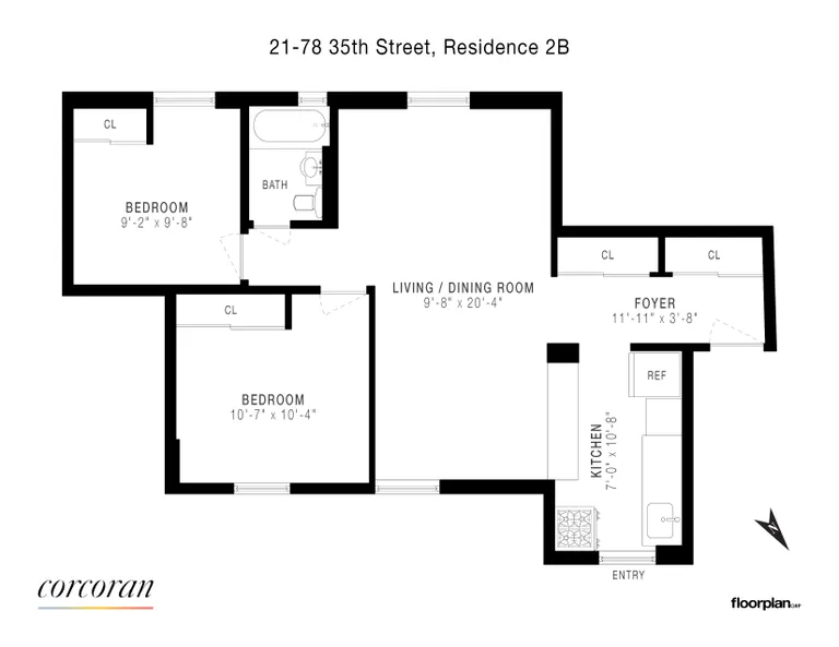21-78 35th Street, 2B | floorplan | View 7