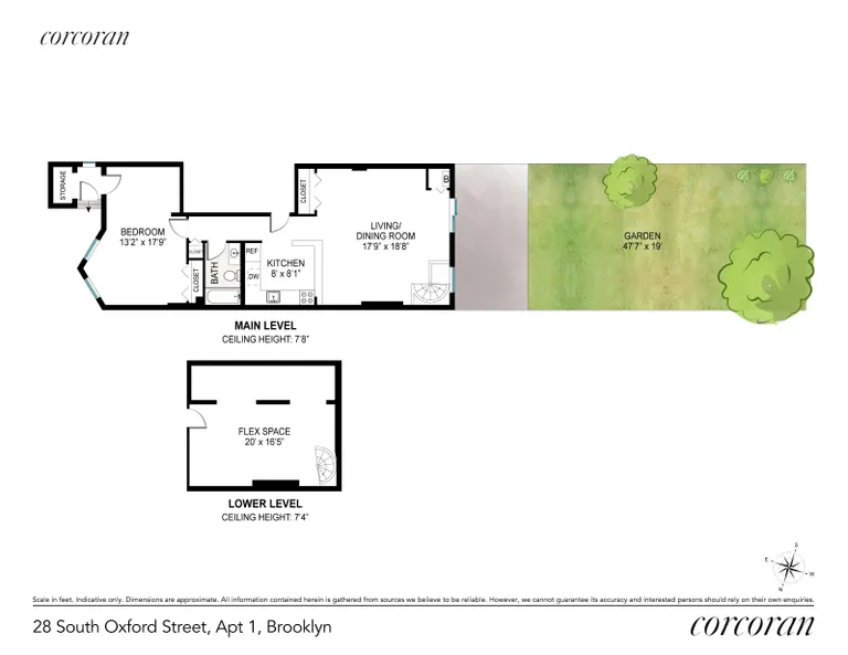 New York City Real Estate | View 28 South Oxford Street, 1 | Floor Plan | View 4
