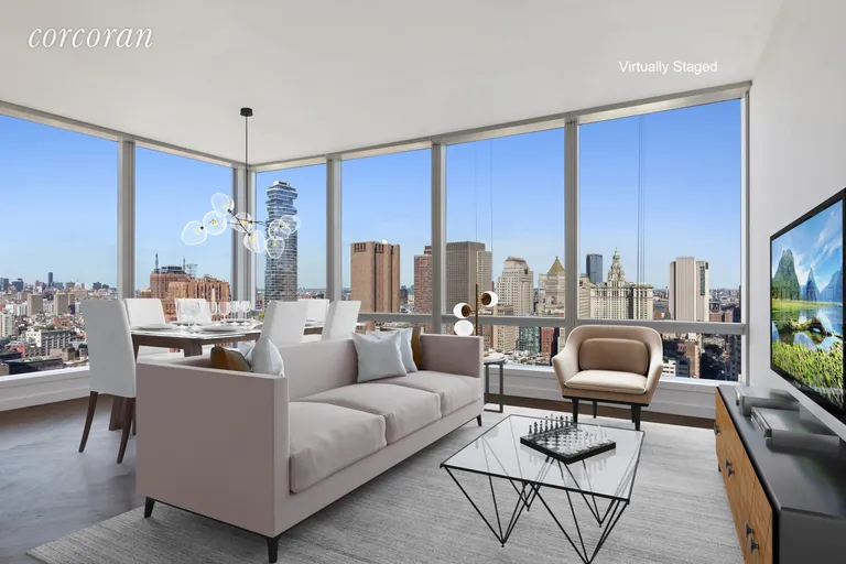New York City Real Estate | View 111 Murray Street, 34A | Living Room | View 2