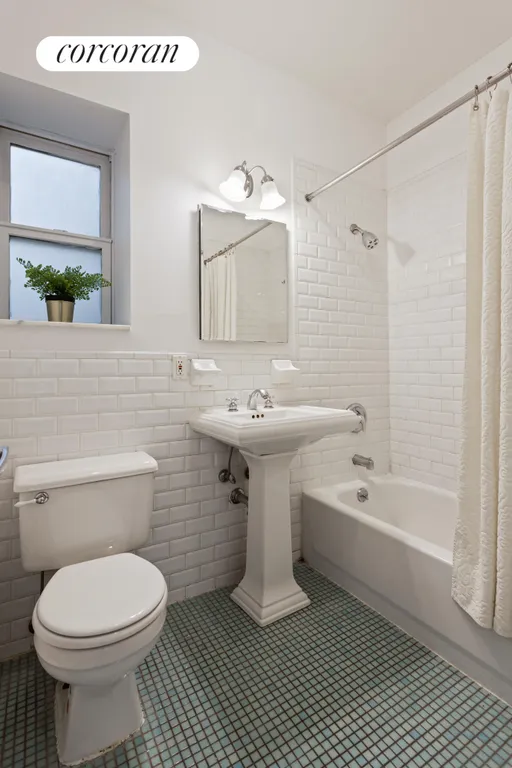 New York City Real Estate | View 145 Prospect Park West, 2b | Lovely windowed bathroom with speakman showerhead | View 6