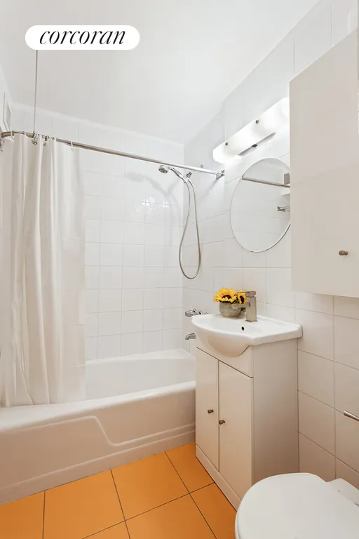 New York City Real Estate | View 415 Beverly Road, 1V | Cheery Bathroom | View 5