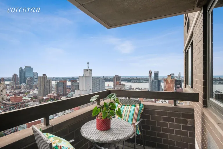 New York City Real Estate | View 347 West 57th Street, 34E | Hudson River Views from your balcony | View 3