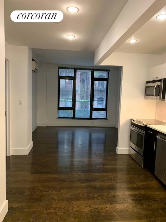 New York City Real Estate | View 148 East 98th Street, 2B | Living/Dining/kitchen area | View 8