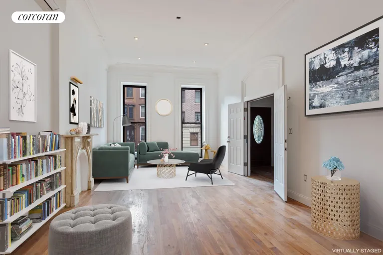 New York City Real Estate | View 115 Cambridge Place | Parlor Floor Living Room | View 2