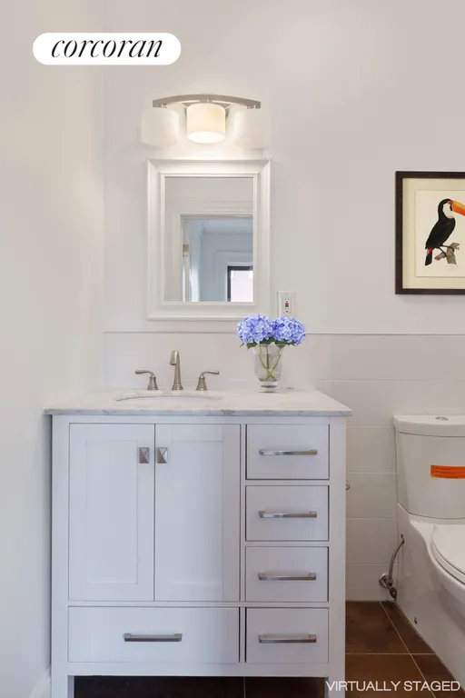 New York City Real Estate | View 115 Cambridge Place | Top Floor Powder Room | View 15