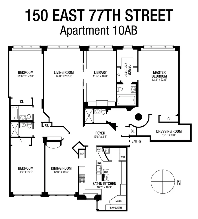 150 East 77th Street, 10AB | floorplan | View 7