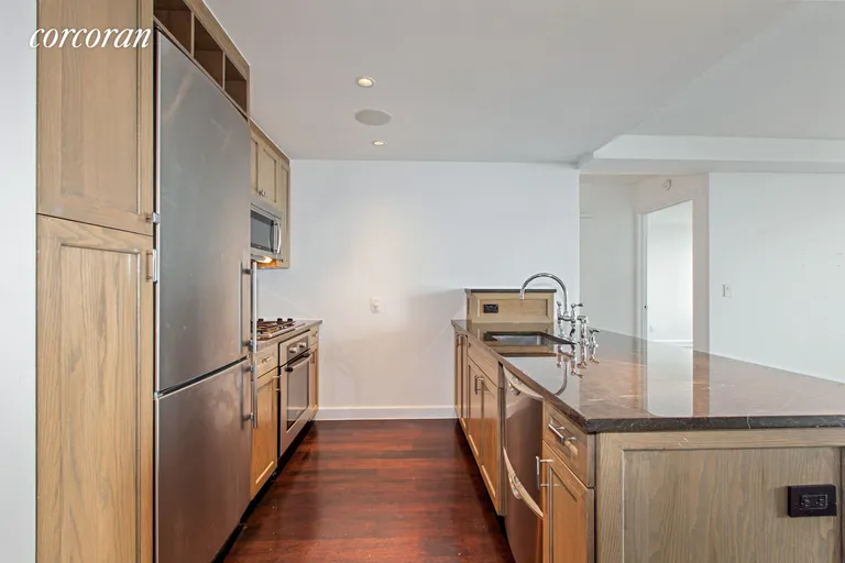 New York City Real Estate | View 333 Rector Place, PH2S | Marble Counter top and Stainless Steel Appliances  | View 6