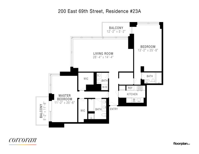 200 East 69th Street, 23A | floorplan | View 1