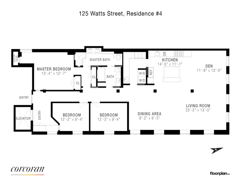 125 Watts Street, 4 FL | floorplan | View 10