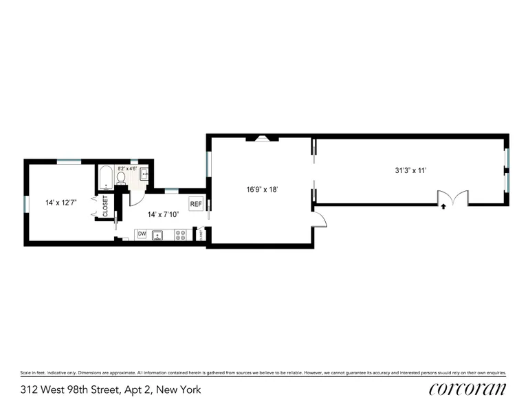312 West 98th Street, Parlor | floorplan | View 8