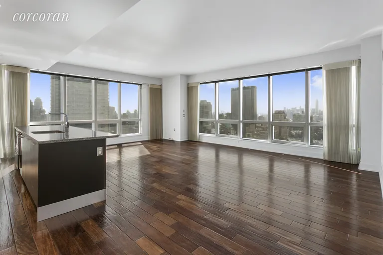 New York City Real Estate | View 350 West 42Nd Street, 44G | Living Room | View 2