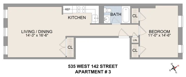 535 West 142nd Street, 3 | floorplan | View 4