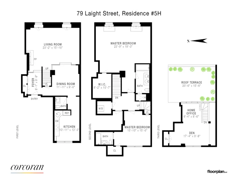 79 Laight Street, 5H | floorplan | View 9