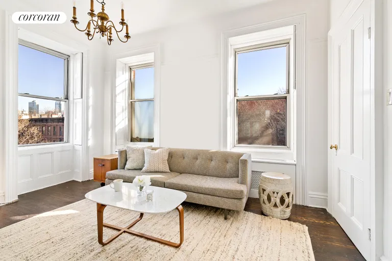 New York City Real Estate | View 374 Clinton Street, 3 | Family Room with exposure on 2 sides. | View 3