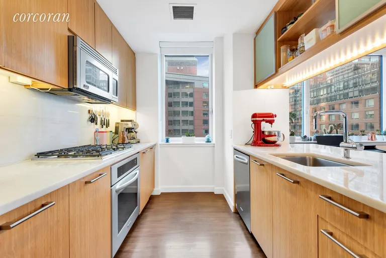 New York City Real Estate | View 200 North End Avenue, 9A | Windowed Kitchen | View 4