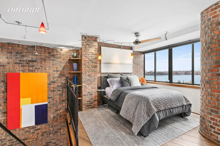 New York City Real Estate | View 366 West 11th Street, PHB | Bedroom w/River Views | View 6