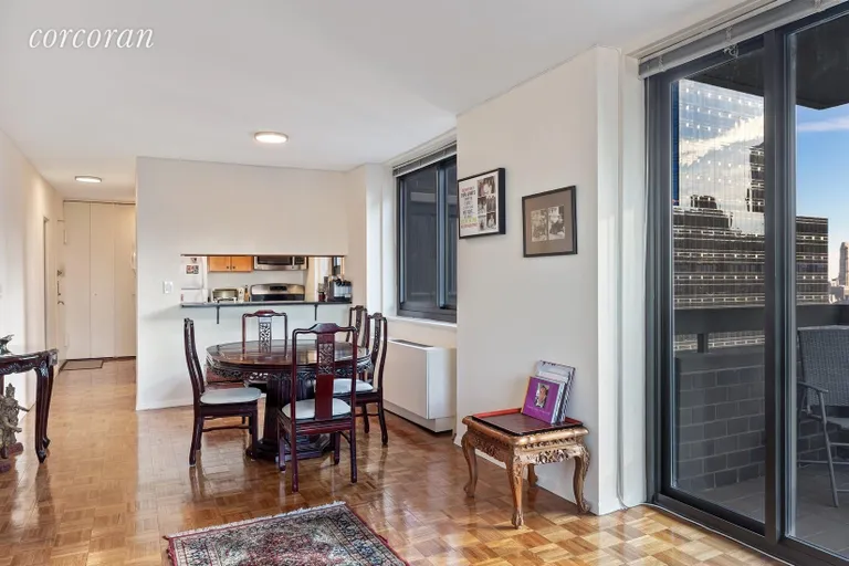 New York City Real Estate | View 347 West 57th Street, 34D | Windowed Dining area overlooking Central Park | View 2