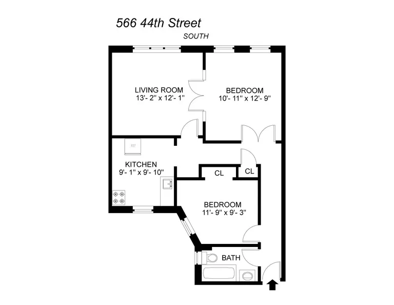 566 44th Street, 4A | floorplan | View 5