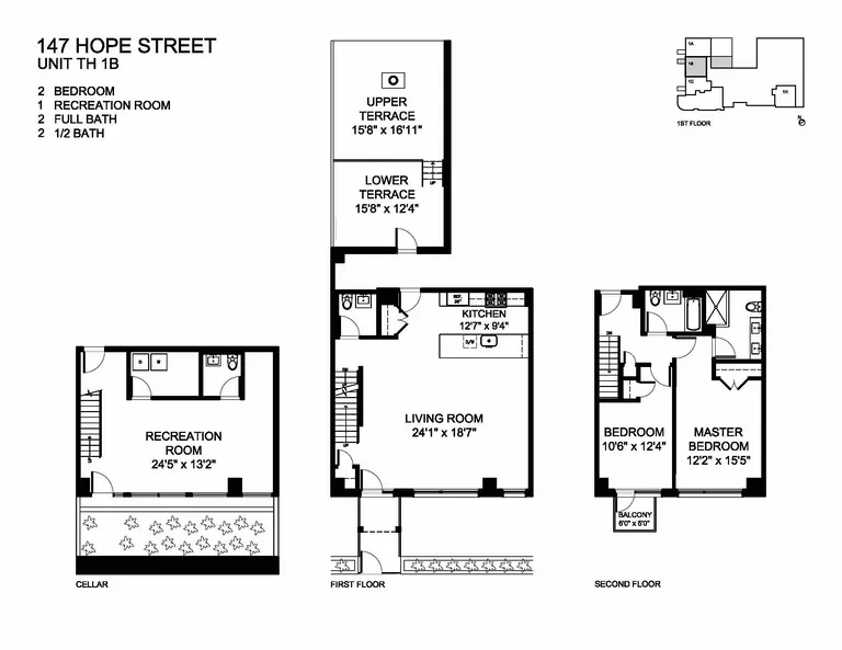 147 Hope Street, TH 1B | floorplan | View 12
