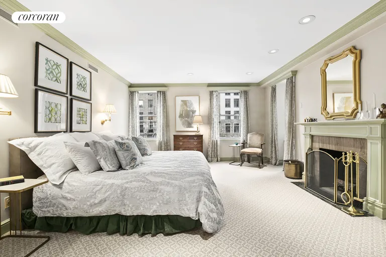 New York City Real Estate | View 1001 Park Avenue, 3/4N | Master Suite on Park Ave, WBFP & Dressing Rm  | View 9