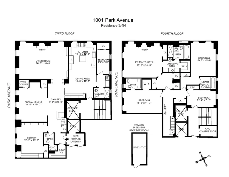 1001 Park Avenue, 3/4N | floorplan | View 17