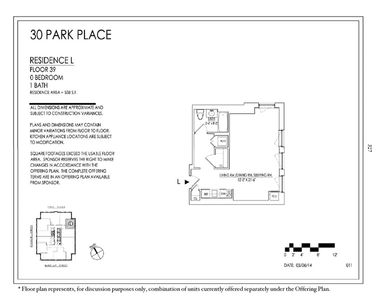 30 Park Place, 39L | floorplan | View 1