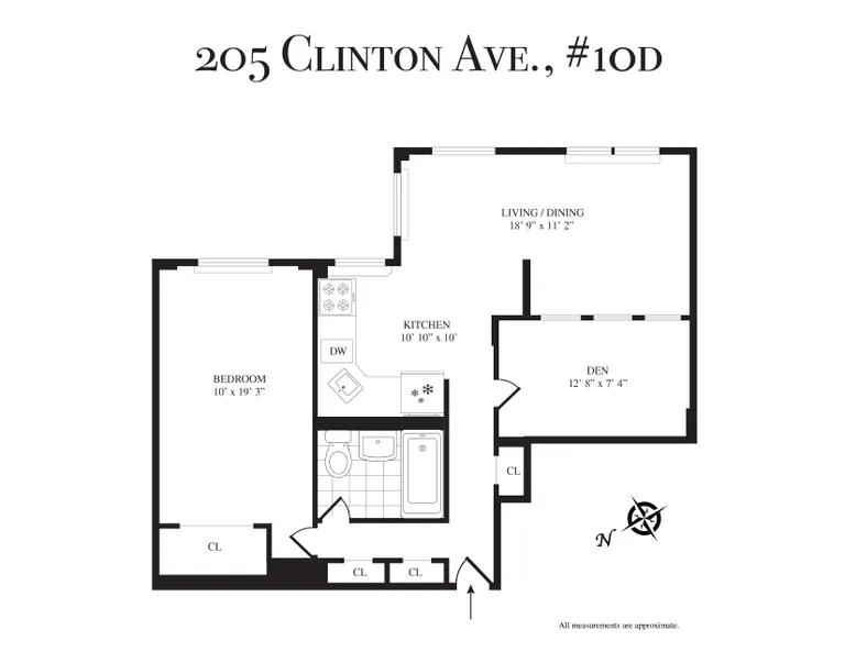 205 Clinton Avenue, 10D | floorplan | View 8