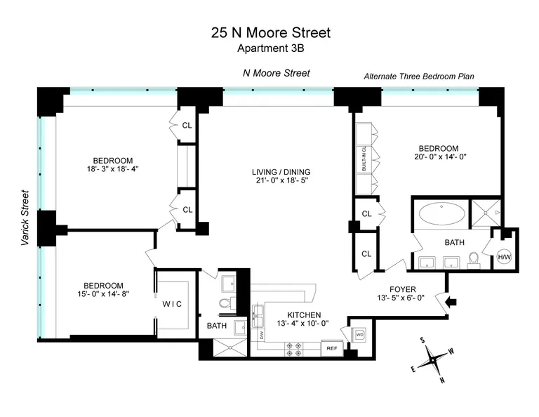 25 North Moore Street, 3B | floorplan | View 13