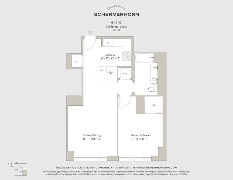 211 Schermerhorn Street, 10C | floorplan | View 1