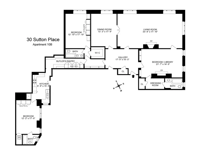 30 Sutton Place, 10B | floorplan | View 8