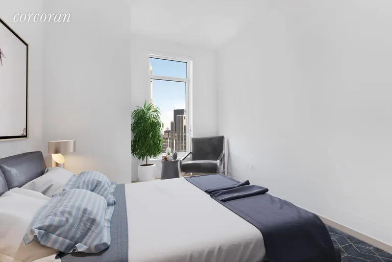 New York City Real Estate | View 30 Park Place, 62B | Virtually Staged Bedroom | View 11