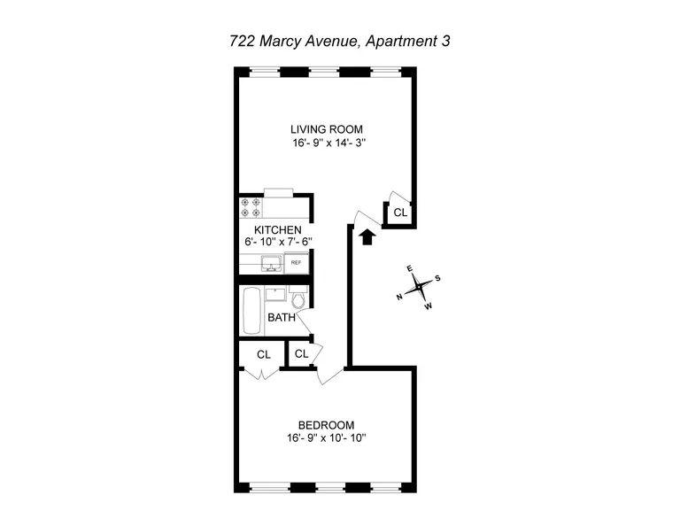 722 Marcy Avenue, 3 | floorplan | View 6