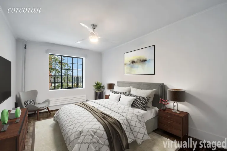 New York City Real Estate | View 116 Pinehurst Avenue, R41 | Western facing master bedroom with walk-in closet | View 3