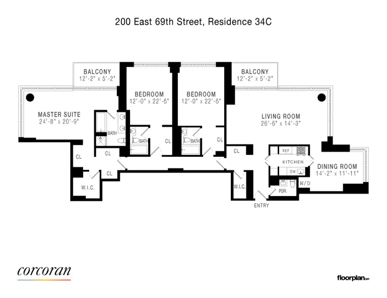 200 East 69th Street, 34C | floorplan | View 8