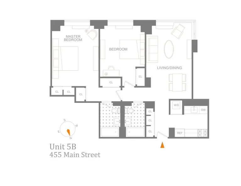 455 Main Street, 5B | floorplan | View 7